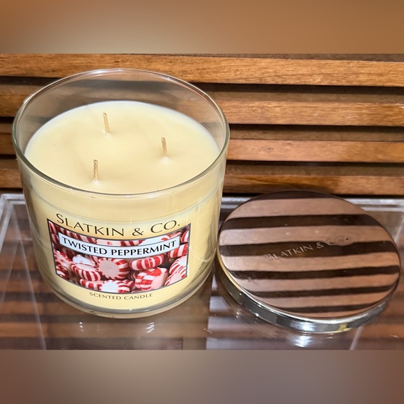 Bath & Body Works Other - Rare HTF Bath @ Body Works Twisted Peppermint Scented 3-Wick Candle